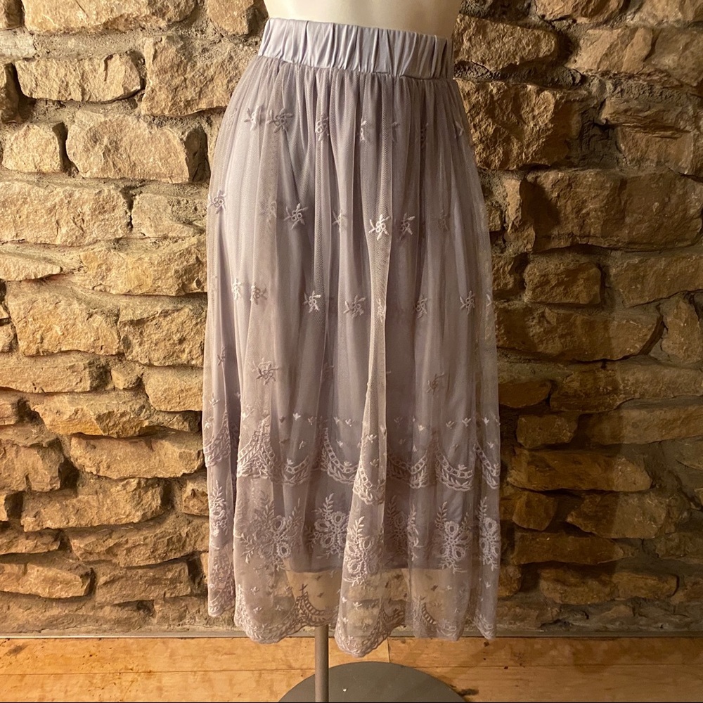 Indigo Soul Mesh Skirt NWT SIZE Large